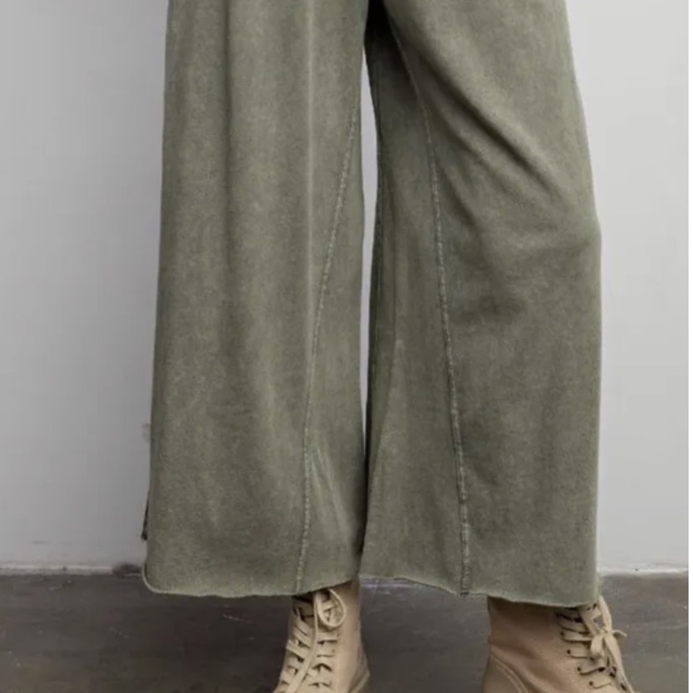 Mineral washed Palazzo Pant - Picture 2 of 2